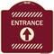 Signmission Flex Post Entrance W/ Straight Ahead Arrowfor Flex Paddle Alum Sign, 18" L, 18" H, BU-1818-23957 A-DES-BU-1818-23957 - alternate 1